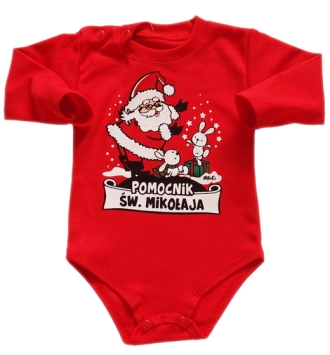 Body dla niemowląt świąteczny Pomocnik świętego Mikołaja