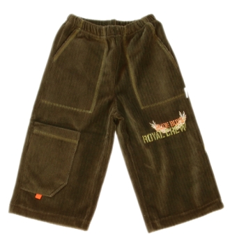 Spodnie dresowe welurowe dla dzieci zielone