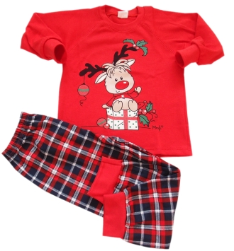 Świąteczna piżama dla dzieci Renifer Rudolf